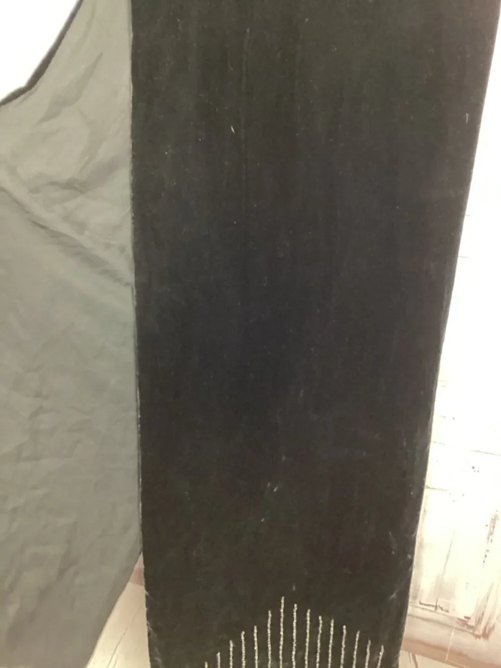 Sonia Rykiel Silk Velvet and Beaded Scarf Shawl Wrap Black